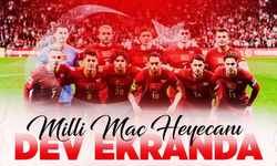 Trabzon'da milli maç heyecanı Meydan Parkı’nda dev ekranda...