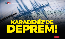 Karadeniz'de 4,3 büyüklüğünde deprem