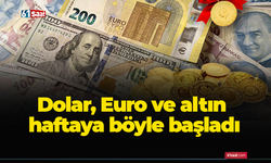 Dolar, Euro ve altın haftaya böyle başladı