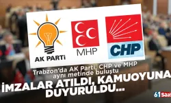 Trabzon’da AK Parti, CHP ve MHP aynı metinde buluştu