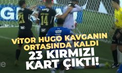 Vitor Hugo kavganın ortasında kaldı! 23 kırmızı kart çıktı