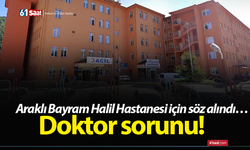 Araklı Bayram Halil Hastanesi için söz alındı… Doktor sorunu!