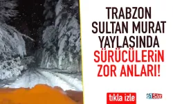 Trabzon Sultan Murat Yaylasında sürücülerin zor anları...