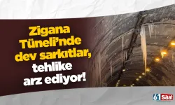 Zigana Tüneli’nde dev sarkıtlar tehlike arz ediyor!