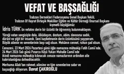 Davut Çakıroğlu'ndan İdris Türk için vefat ve başsağlığı...