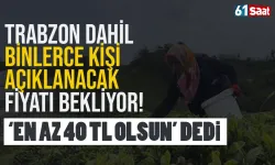 Trabzon dahil binlerce kişi açıklanacak fiyatı bekliyor: En az 40 TL olmasını istedi...