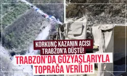 Çekici dereye yuvarlandı, acısı Trabzon'a düştü...