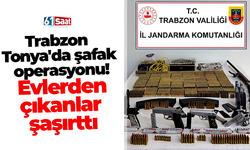 Trabzon Tonya'da şafak operasyonu! Evlerden çıkanlar şaşırttı