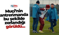 Muçi’nin antrenmanda bu şekilde zorlandığı görüldü...