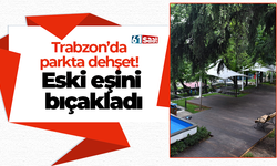 Trabzon'da parkta dehşet! Eski eşini bıçakladı