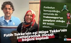 Fatih Tekke'nin eşi Müge Tekke'nin şampiyonluk mesajı beğeni topladı