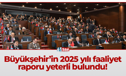 Büyükşehir’in 2025 yılı faaliyet raporu yeterli bulundu!