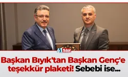 Başkan Bıyık'tan Başkan Genç'e teşekkür plaketi! Sebebi ise...