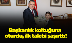 Başkanlık koltuğuna oturdu, ilk talebi şaşırttı!