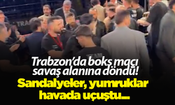 Trabzon’da boks maçı savaş alanına döndü! Sandalyeler, yumruklar havada uçuştu...