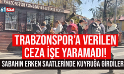 Trabzonspor'a verilen ceza işe yaramadı.. Erken saatte kuyruk oluştu...