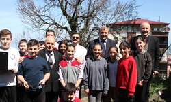 Trabzon'da ortaokul öğrencileri okullarında sürdürülebilir tarımı öğreniyor