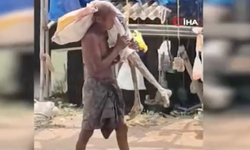 Bir adam para çekmek için kardeşinin iskeletiyle  bankaya gitti