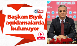 Başkan Mustafa Bıyık açıklamalarda bulunuyor