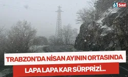Trabzon'da Nisan ayının ortasında lapa lapa kar süprizi...