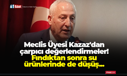 Meclis Üyesi Kazaz'dan çarpıcı değerlendirmeler! Fındıktan sonra su ürünlerinde de düşüş...