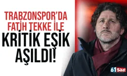 Trabzonspor'da istikrarın adı Fatih Tekke,... Kritik seviye aşıldı...