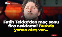 Fatih Tekke'den maç sonu flaş açıklama! Burada yanan ateş var...