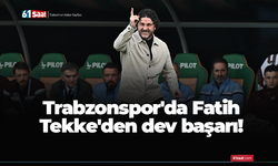 Trabzonspor'da Fatih Tekke'den dev başarı!