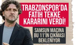Trabzonspor'da Fatih Tekke karar verdi: Samsun maçı 11'i belli oldu...