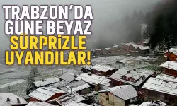 Trabzon'da vatandaşlar nisan ayında, güne beyaz sürprizle uyandılar...