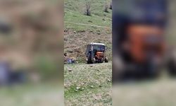 Traktör, dere yatağına devrildi; 1 ölü, 3 yaralı