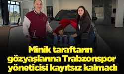 Minik taraftarın gözyaşlarına Trabzonspor yöneticisi kayıtsız kalmadı