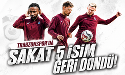 Trabzonspor'da sakat 5 isim döndü!
