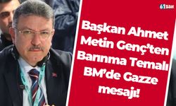 Genç'ten barınma temalı BM'de Gazze mesajı