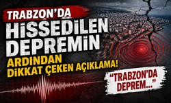 Trabzon'da hissedilen depremin ardından dikkat çeken açıklama! "Trabzon'da deprem..."