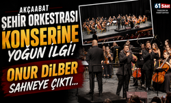 Akçaabat şehir orkestrası konserine yoğun ilgi... Onur Dilber sahneye çıktı...