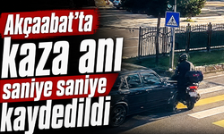 Akçaabat’ta kaza anı saniye saniye kaydedildi