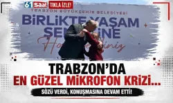 Trabzon'da en güzel mikrofon krizi! Sözü verdi, konuşmasına devam etti...