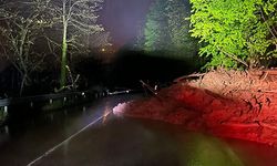 Ordu'da heyelan nedeniyle yol ulaşıma kapandı