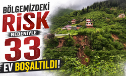 Bölgemizdeki risk nedeniyle 33 ev boşaltıldı!