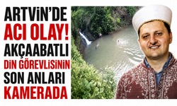 Artvin'de acı olay! Akçaabatlı din görevlisinin son anları kamerada
