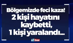 Bölgemizde feci kaza! 2 kişi hayatını kaybetti, 1 kişi yaralandı...