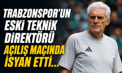 Trabzonspor'un eski teknik direktörü açılış maçında isyan etti
