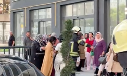 20 katlı binada yangın paniği, bina sakinleri sokağa döküldü