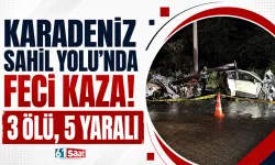 Karadeniz Sahil Yolu'nda feci kaza! 3 ölü, 5 yaralı