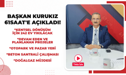 Başkan Kurukız 61saat'e açıkladı