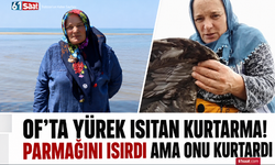 Of’ta yürek ısıtan kurtarma! Parmağını ısırdı ama onu kurtardı