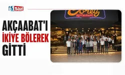 Akçaabat'ı ikiye bölerek gitti