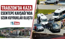 Trabzon'da kaza! Esentepe kavşağında uzun kuyruklar oluştu