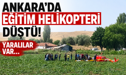 Ankara’da eğitim helikopteri düştü! Yaralılar var…